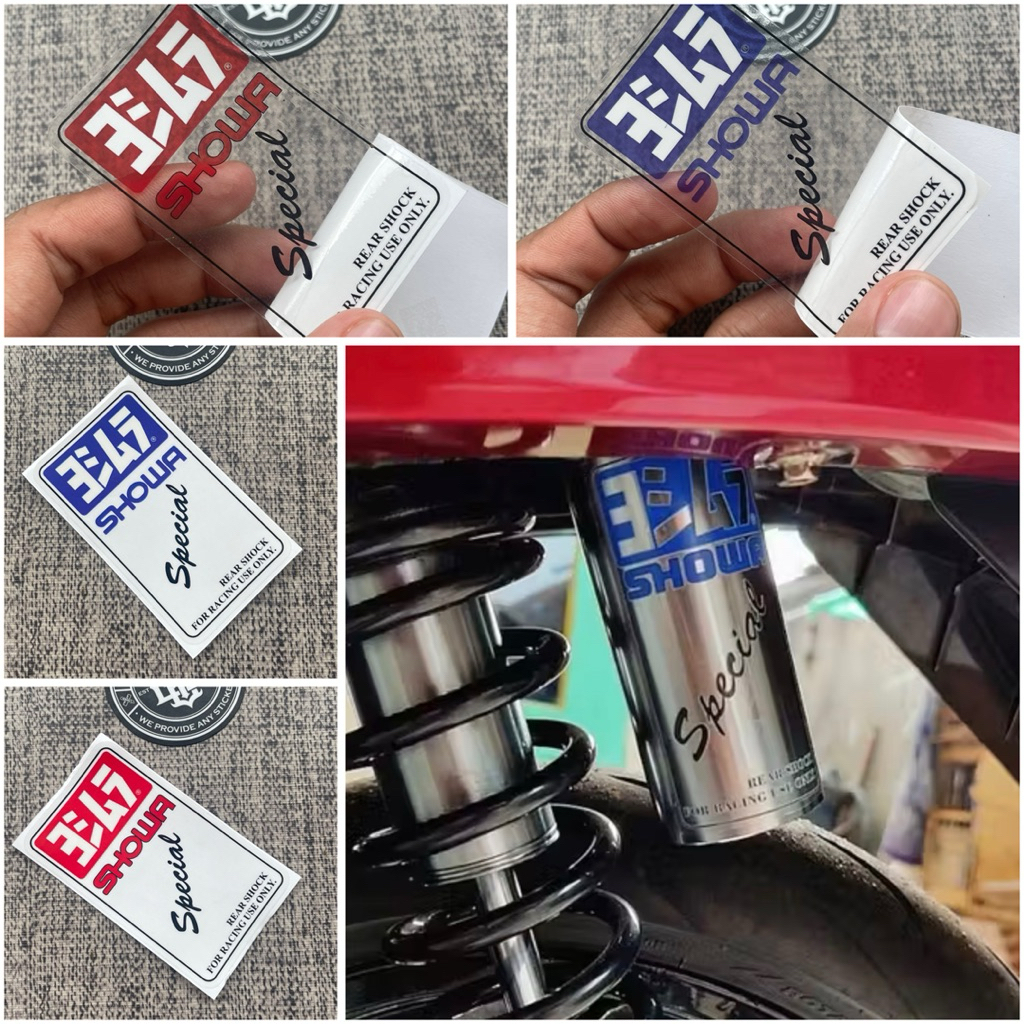 Sticker Stiker Shock Belakang Yoshimura Showa Stiker Shock Showa Yoshimura Tranpsparan Princut