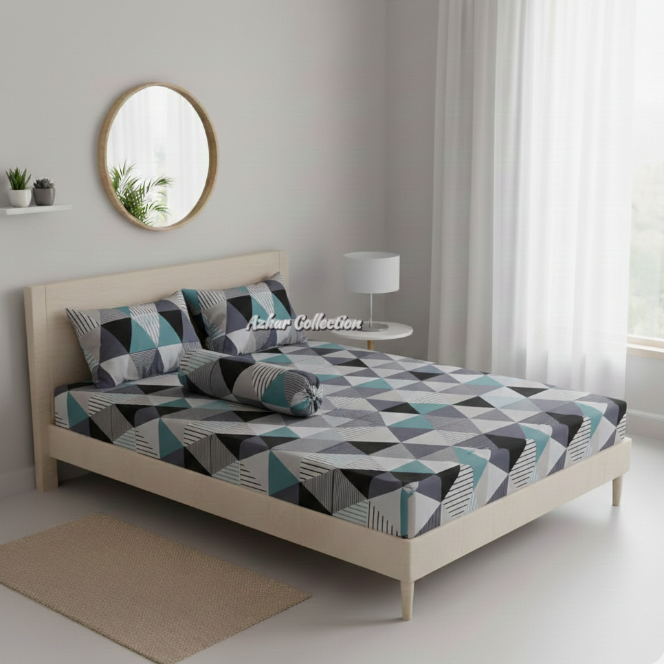 Sprei Sarung kasur Sprei Resleting Motif Baru Kasur Single 90x200 No 4 & 120x200 No 3