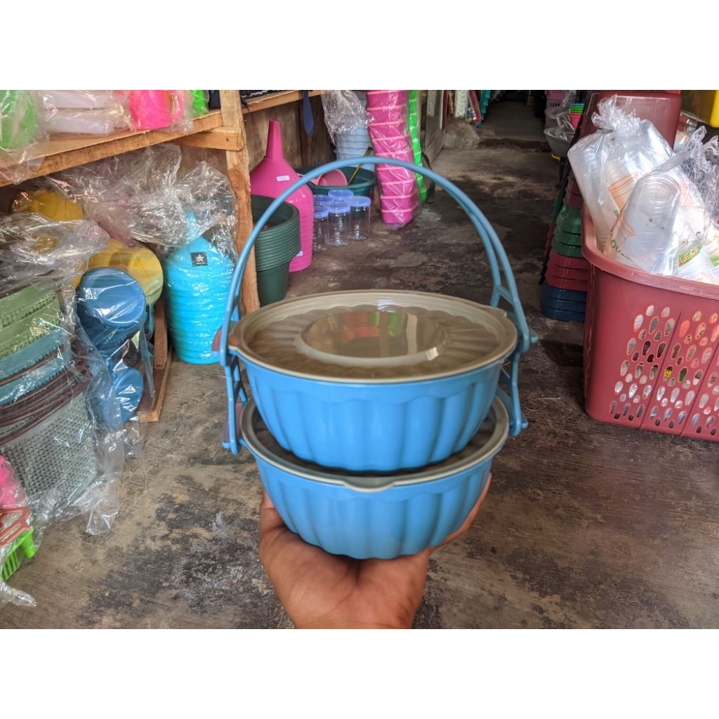 rantang mini plastik 2susun tamiya bulat