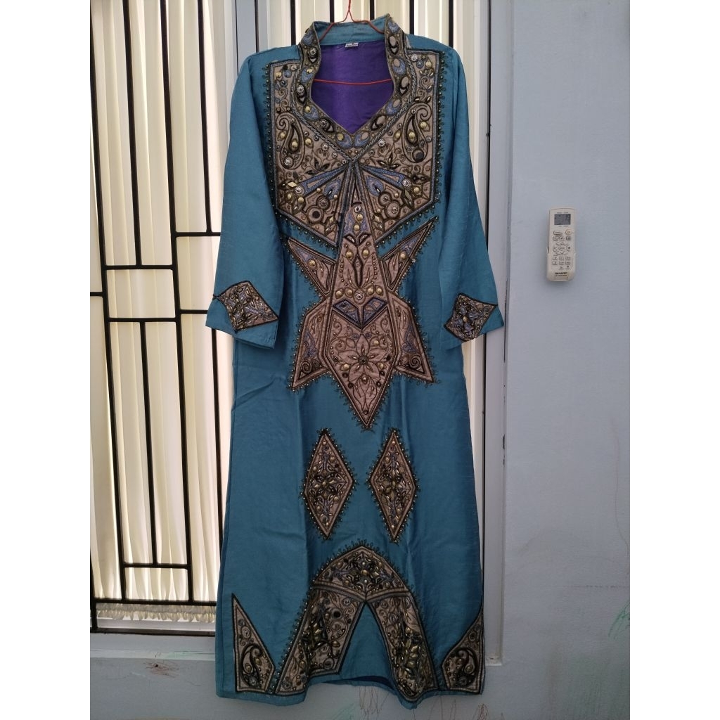 Gamis Arab Payet Batu Manik Preloved