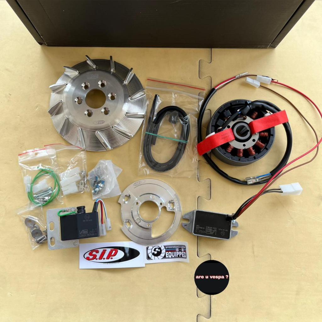 Pengapian set SIP pts cone 19 DC road utk vespa smallframe pts dkk