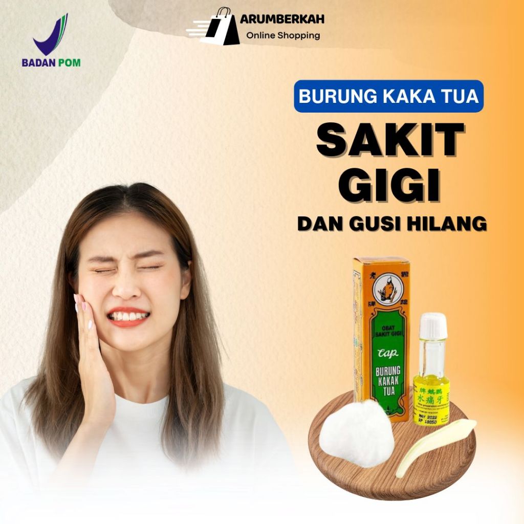 Obat sakit gigi cap kakak tua original untuk gigi bolong gusi bengkak dan sakit gigi paling ampuh