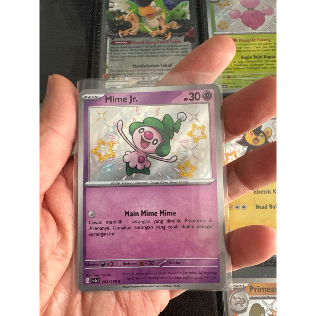 Mime Jr. 262/190 S Baby Shiny - Harta Berkilau sv4a Kartu Pokemon Indonesia