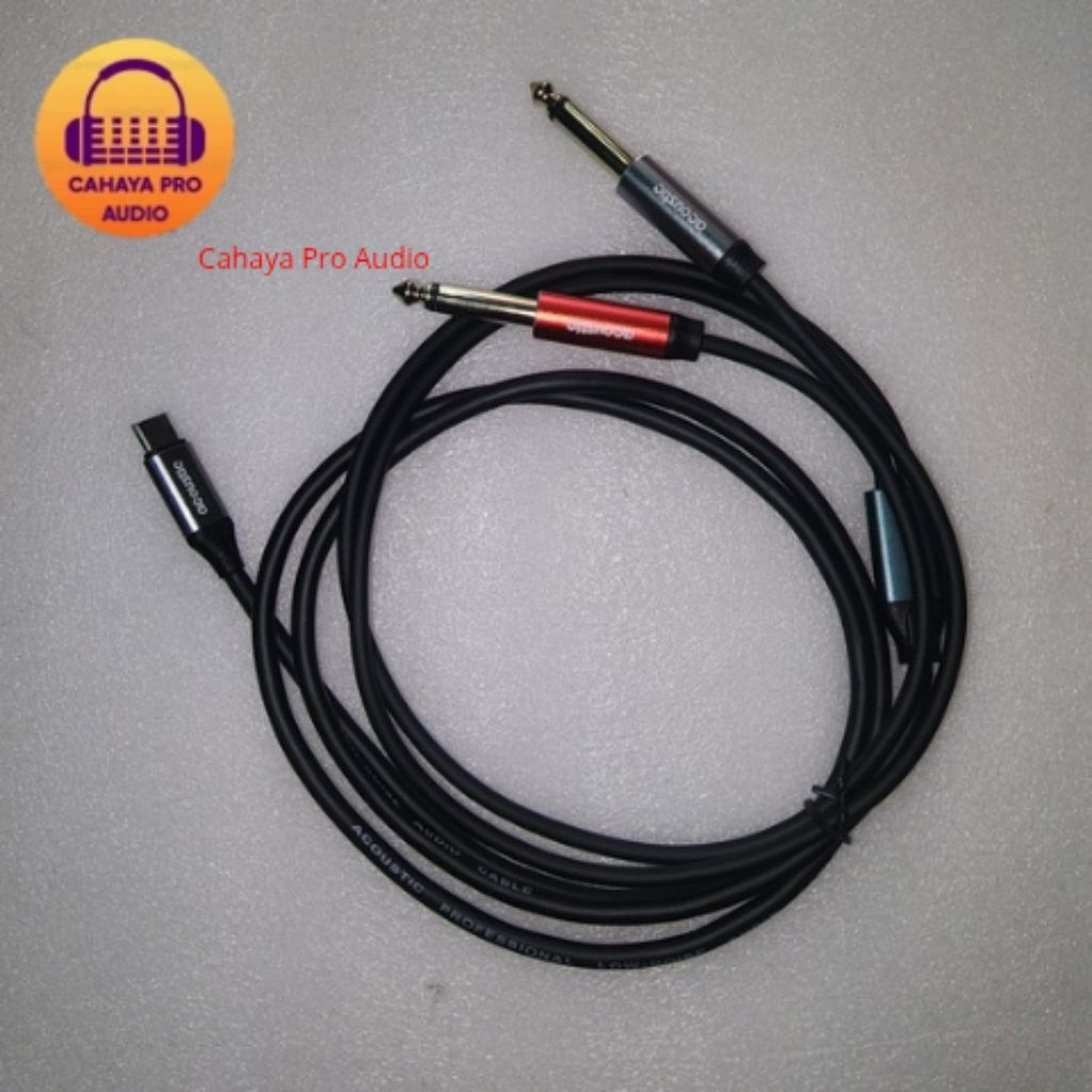 Jack HP to Akai Kabel Input Akai Stereo to Type C Acoustic 1.5 Meter