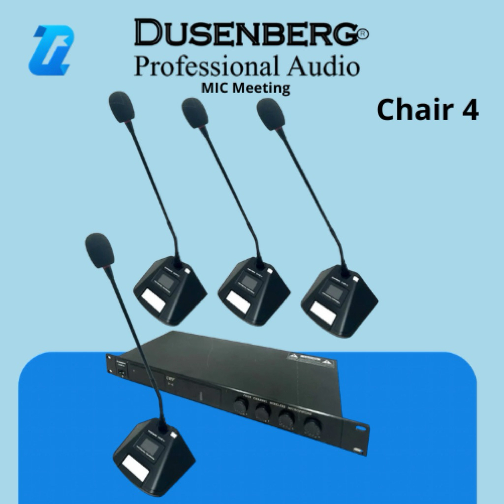 Mic Conference Wireless Dusenberg Chair 4 UHF 4 Mic Meja Profesional | MIC KANTORAN | MIC MEETING | 
