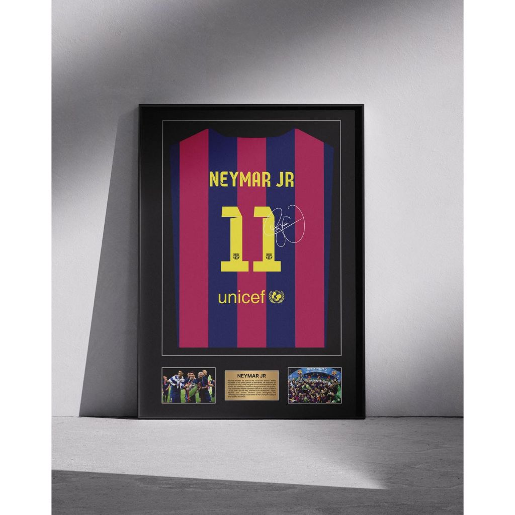 Poster Vector Hiasan Dinding Neymary SIgned Model Jersey