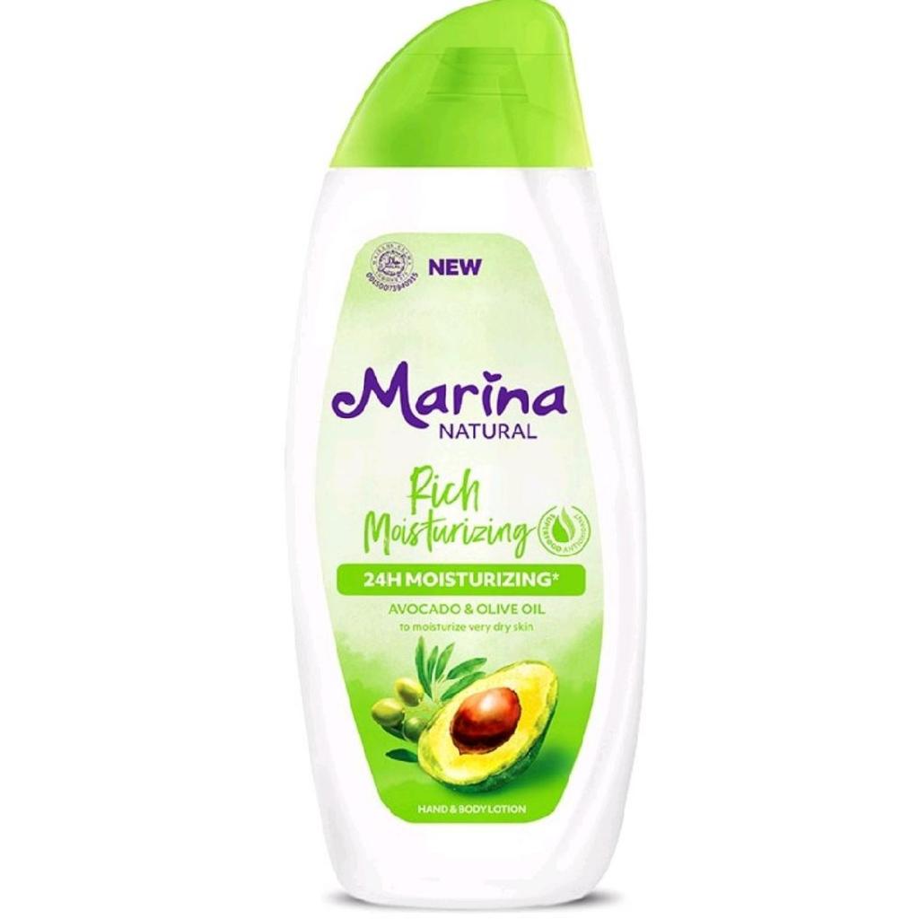Marina natural lotion pelembab tubuh rich moisturizing 190 ml Avocado Perawatan Handbody - marina av