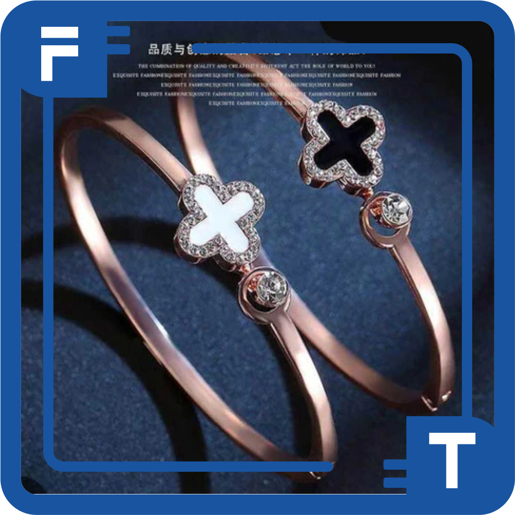 FT - COD Temperamen Fashion Gelang Semanggi Eropa Dan Amerika Perhiasan Wanita Baru Gelang Semanggi 