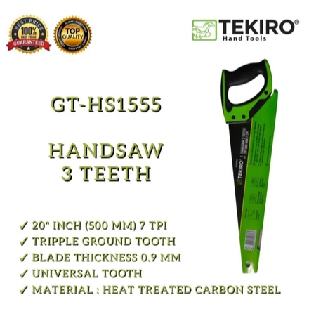 Tekiro Gergaji Kayu 3 Mata 20 Inch Tekiro Gergaji Potong TPR 3 MATA 20 TEKIRO GERGAJI TANGAN GAGANG 