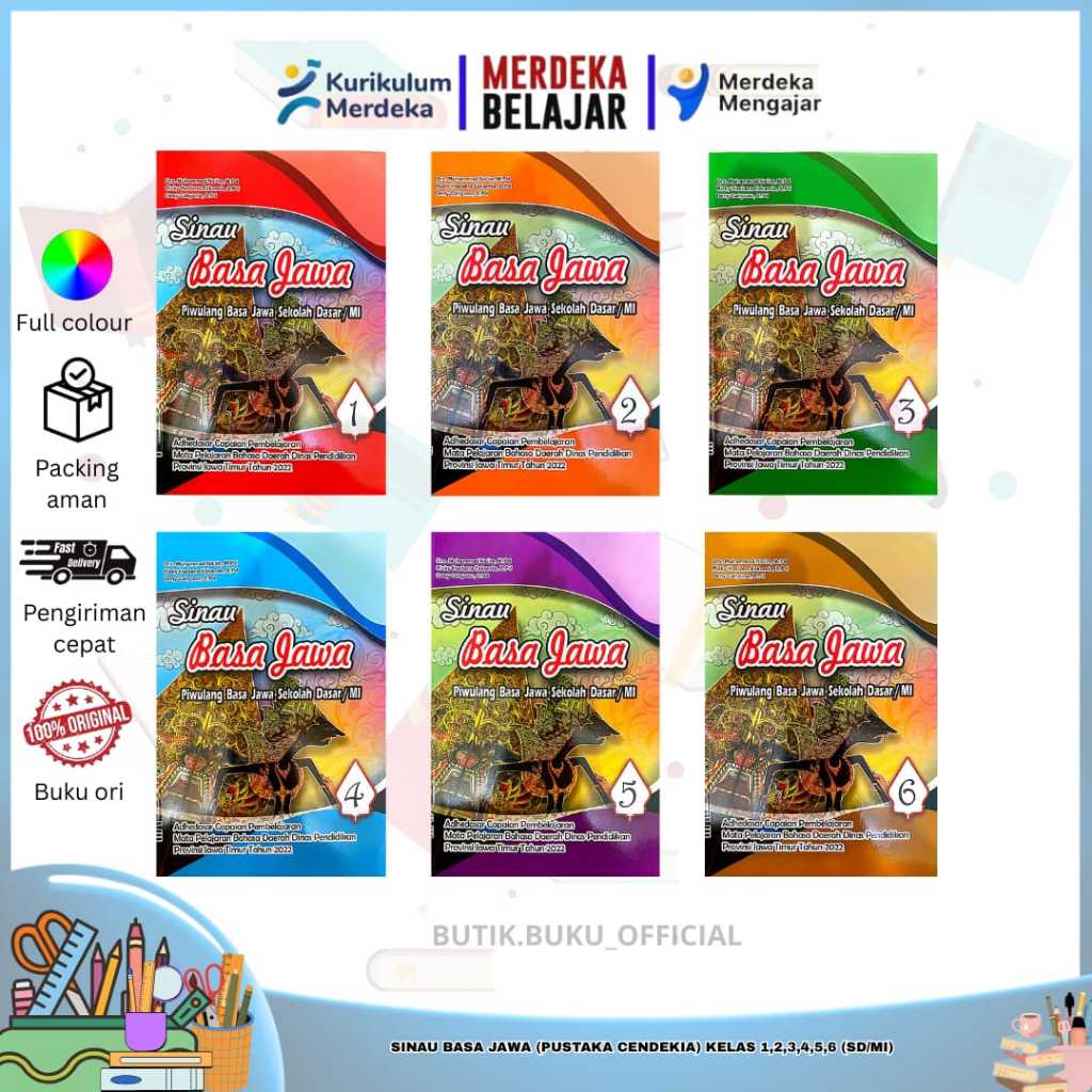 BUKU SISWA SINAU BASA JAWA KELAS 1,2,3,4,5,6 KURIKULUM PENGGERAK-MERDEKA SD/MI (PENERBIT:PUSTAKA CEN