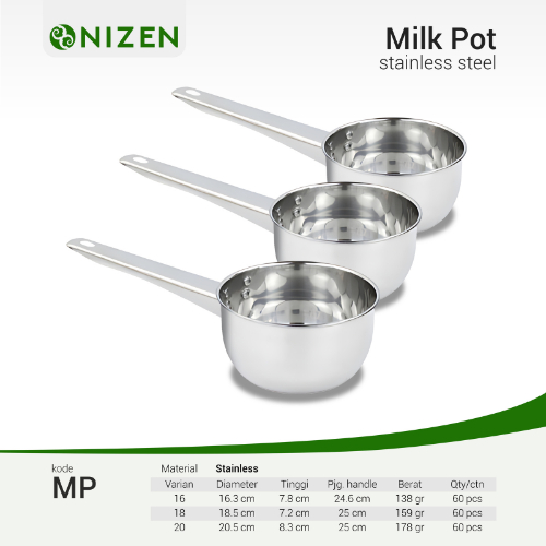 PANCI SUSU SAUCEPAN GAGANG PANJANG TEBAL GAYUNG PANJANG GAYUNG STAINLESS STEEL GAVIA GAYUNG SAYUR