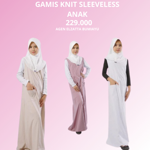 ELZATTA GAMIS KNIT SLEEVELESS ANAK INNER TANPA LENGAN BAHAN KAOS ADEM NYAMAN UNTUK SI KECIL
