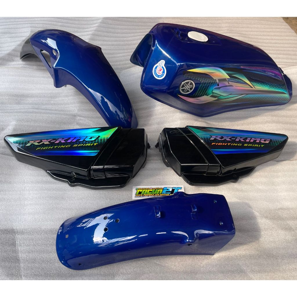 BODY SET RX KING 2007 PEREDAM BIRU STRIPING HOLOGRAM