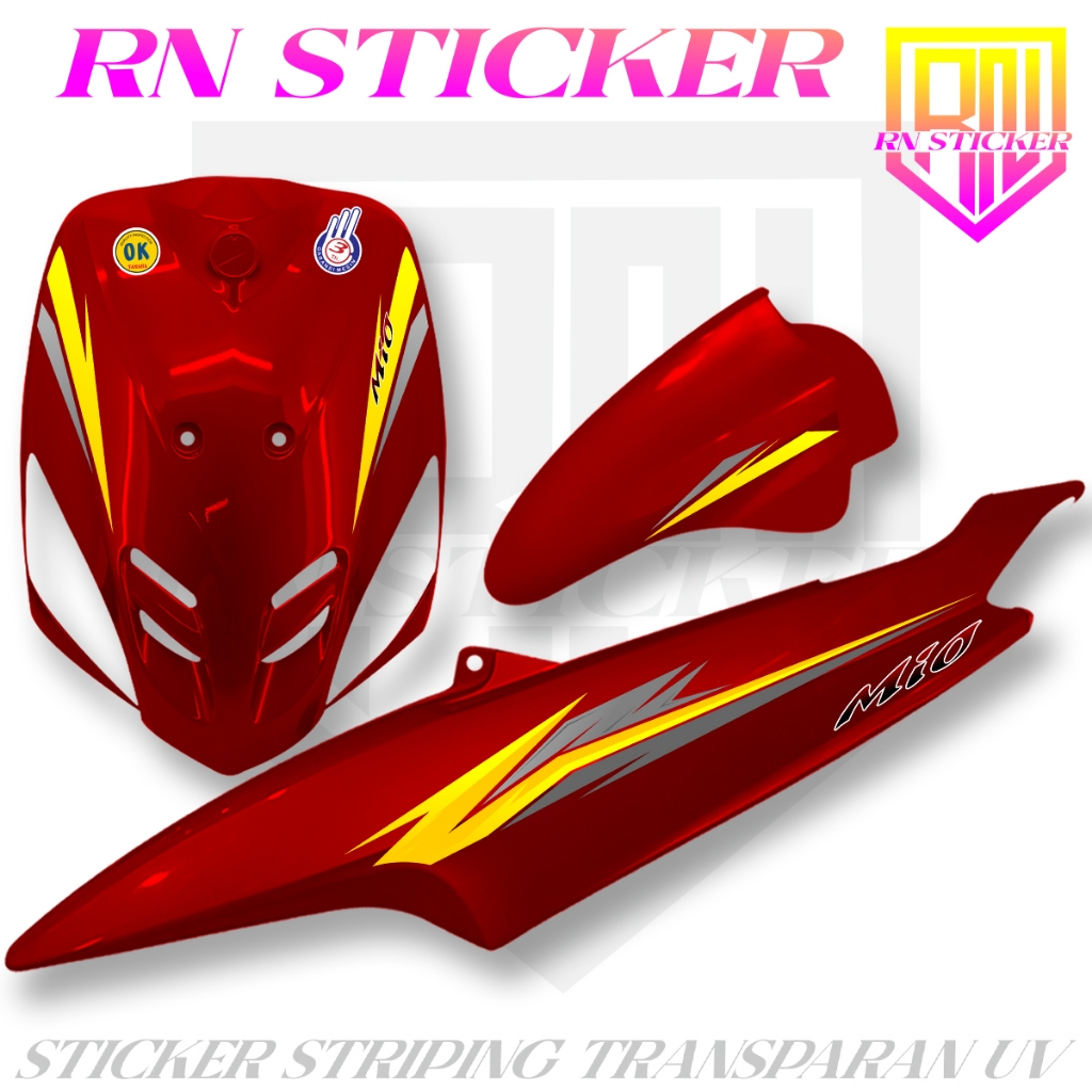 Striping Transparan Mio Sporty 2008 - 2012 Lis Striping Mio Karbu  V26 Polet Variasi
