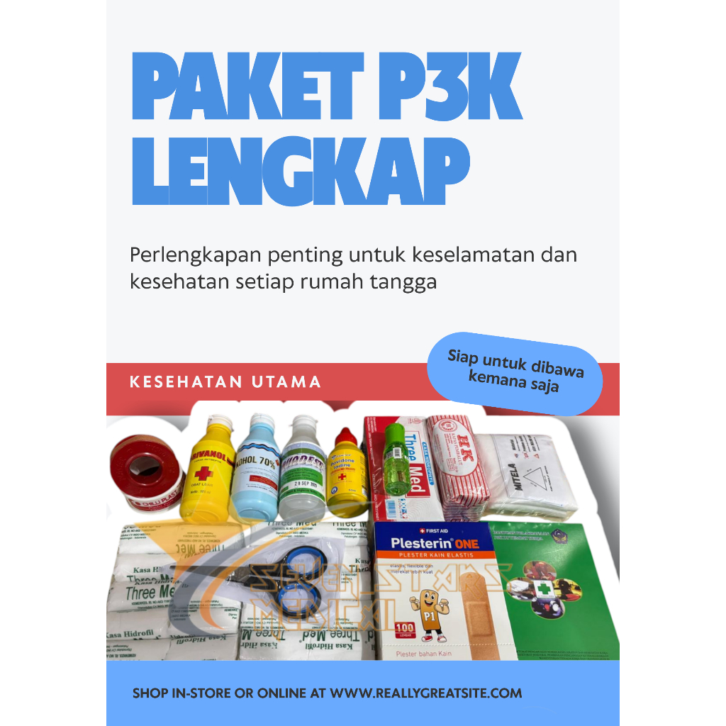 Paket isi P3K Dinding Ekonomis / Lengkap / Ekonomis / Tanpa Kotak