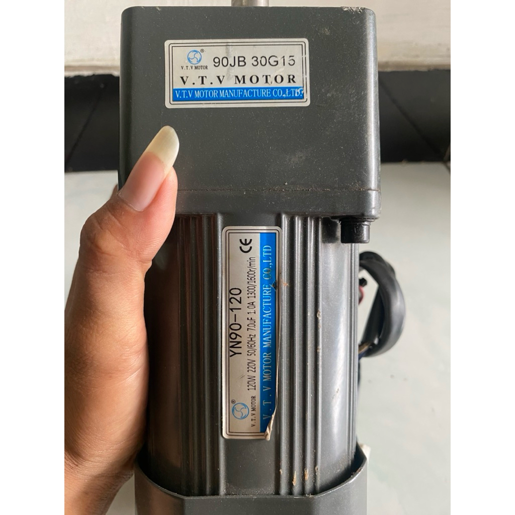 Dinamo Motor Gearbox Ac 220V 120W Ratio 1:30 53Rpm