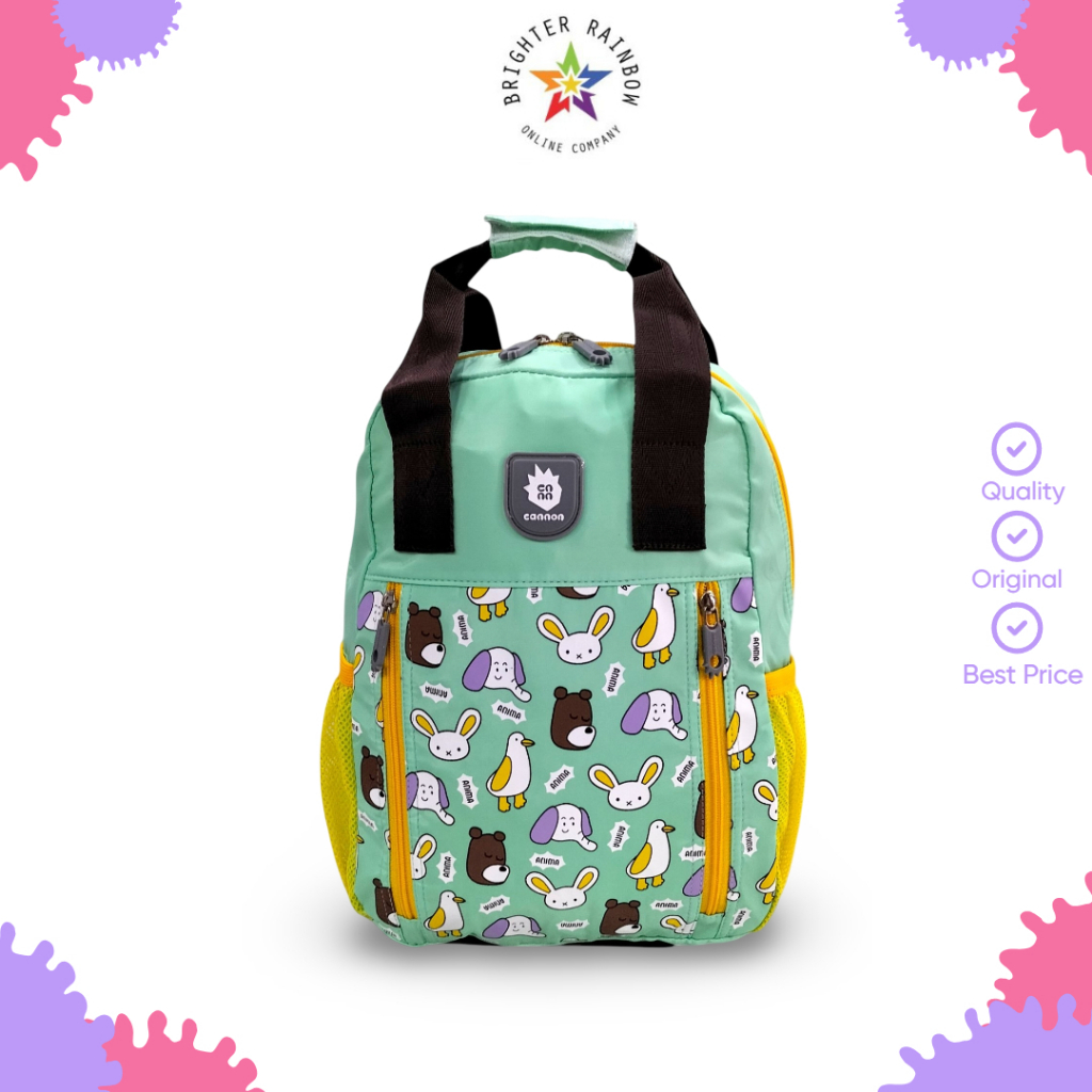 TAS CANNON 72127 RANSEL MULTIFUNGSI SEKOLAH ANAK TK/SD PEREMPUAN MOTIF ANIMAL