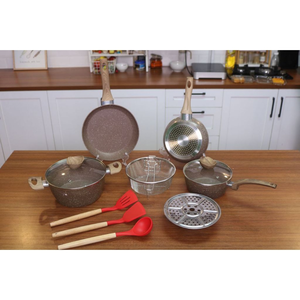 Hommix granite cookware set