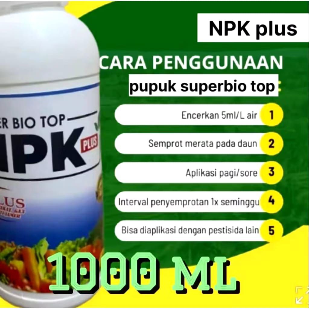 BIO NPK CAIR PUPUK BIO NPK CAIR PLUS GA3 21% 1 LITER