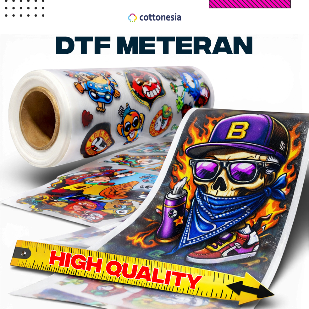 Jasa Cetak Sablon DTF Premium Meteran