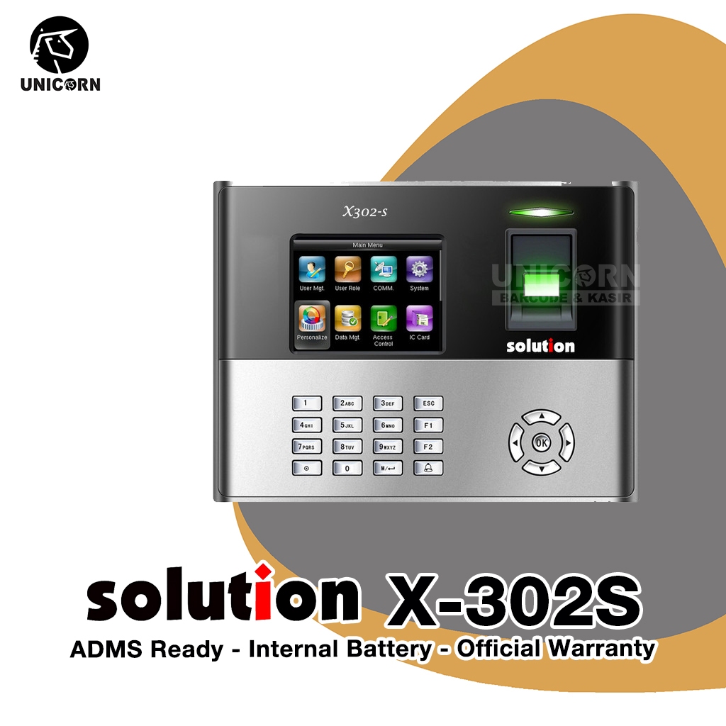 Mesin Absensi Sidik Jari - Solution X-302S X302S X302 S Fingerprint ADMS