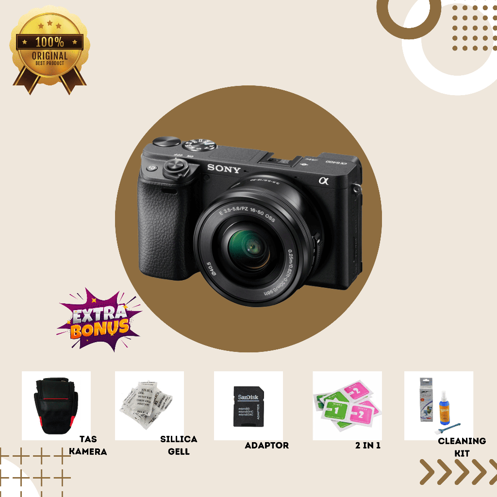 [KAMERA MIRRORLESS] SONY A6400 BLACK MULUS SECOND BERGARANSI ORIGINAL
