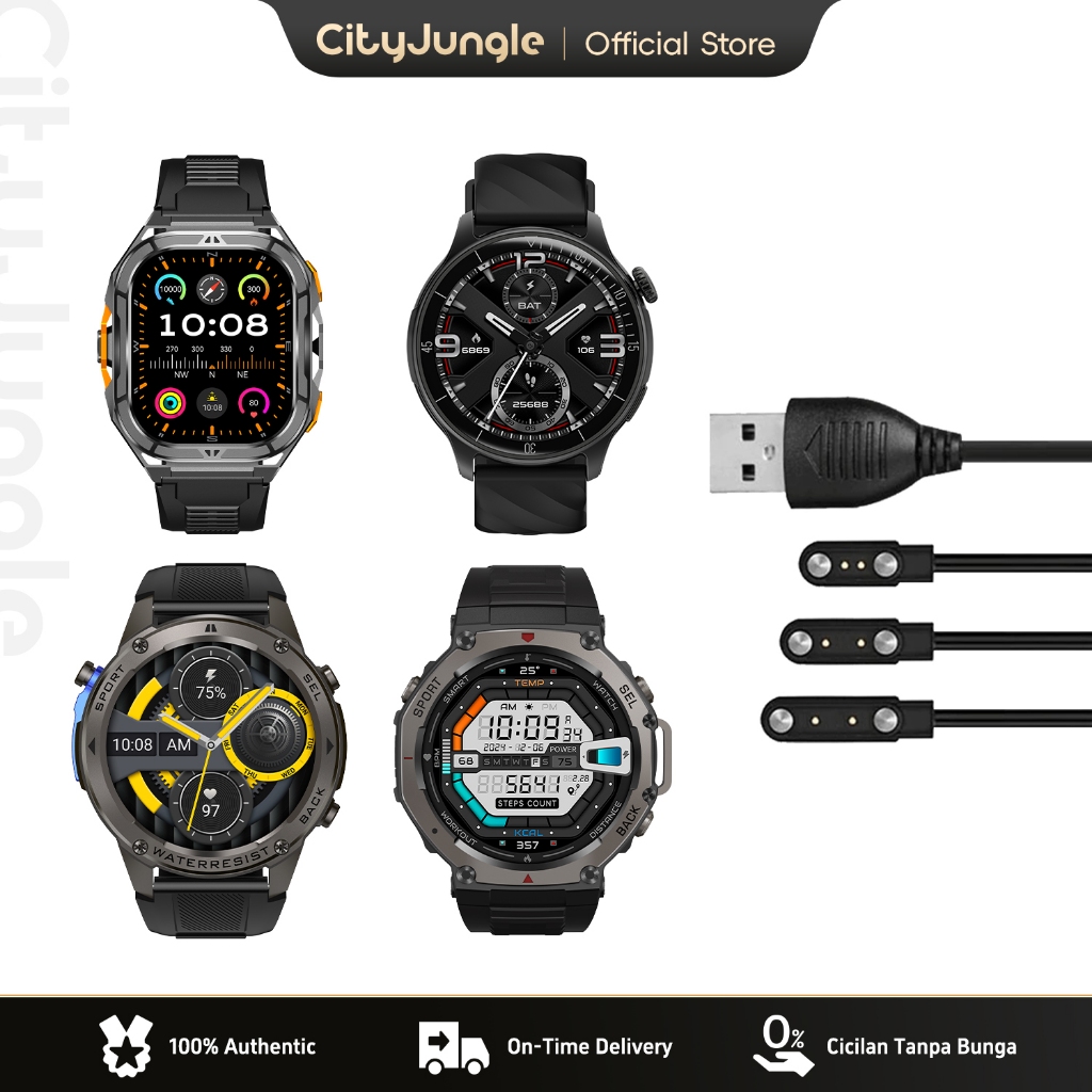 Cityjungle Kabel Charger Khusus Untuk SmartWatch GPS 5V Produk Asli Original.