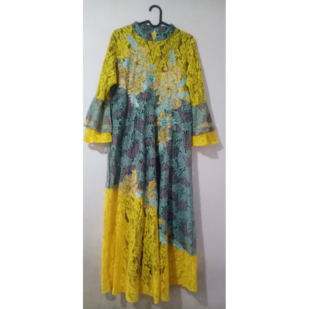 Gamis brukat kombinasi