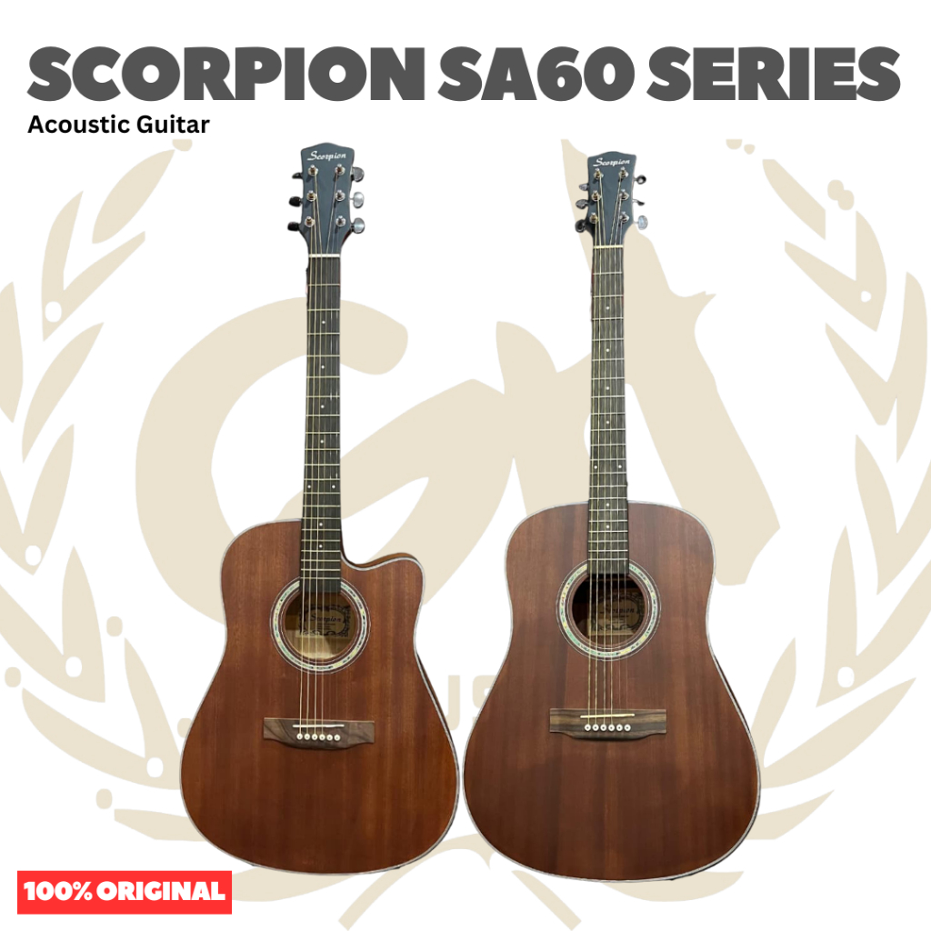 Scorpion SA60 Series Acoustic Guitar - Gitar Akustik SA 60 Original Asli