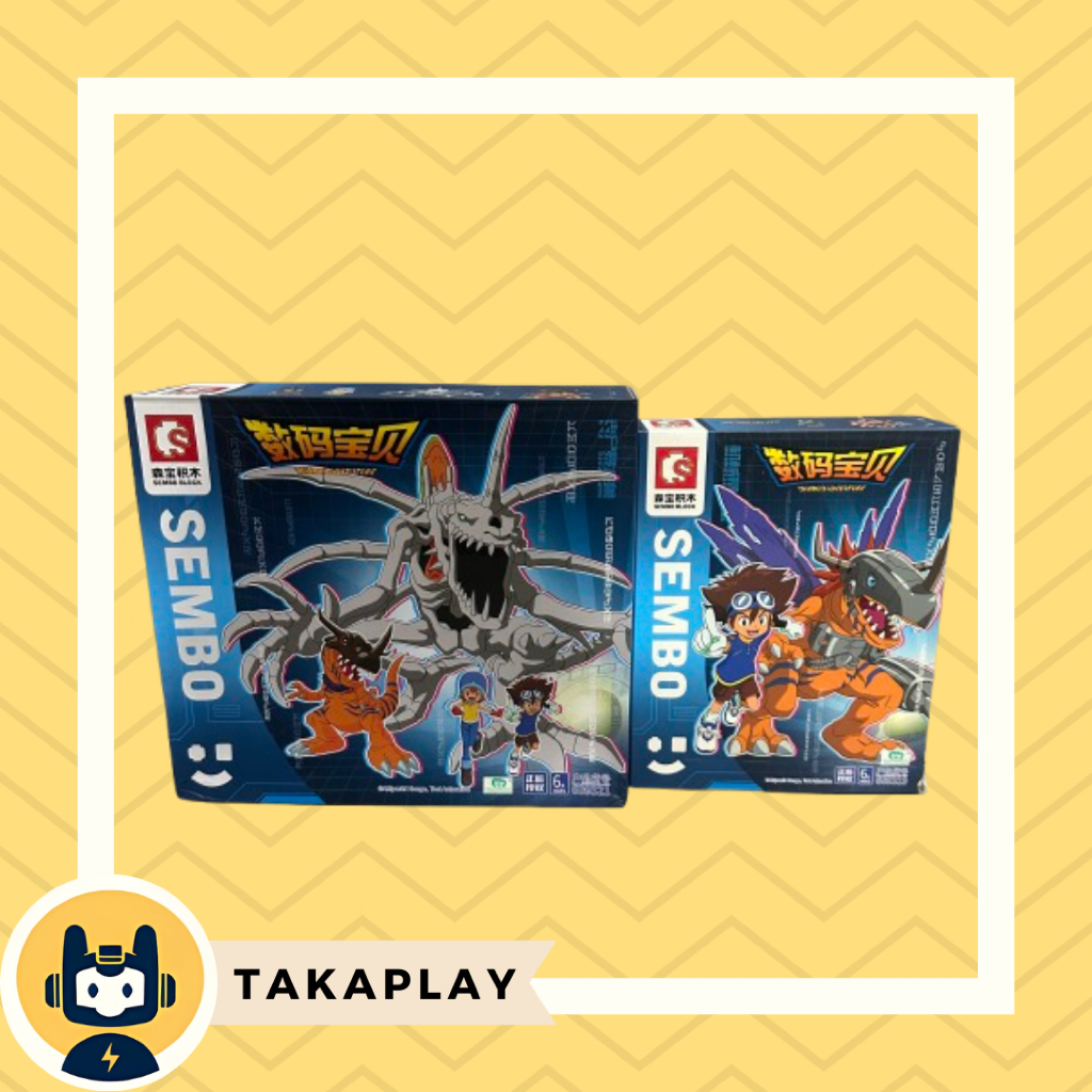 Mainan Sembo Block Digimon Adventure Bricks 609321 609319 Wargreymon