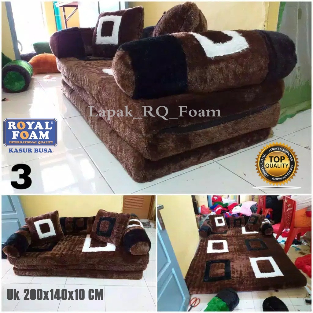 ROYAL FOAM - KASUR LIPAT BULU RASFUR KARAKTER TEBAL 10 CM
