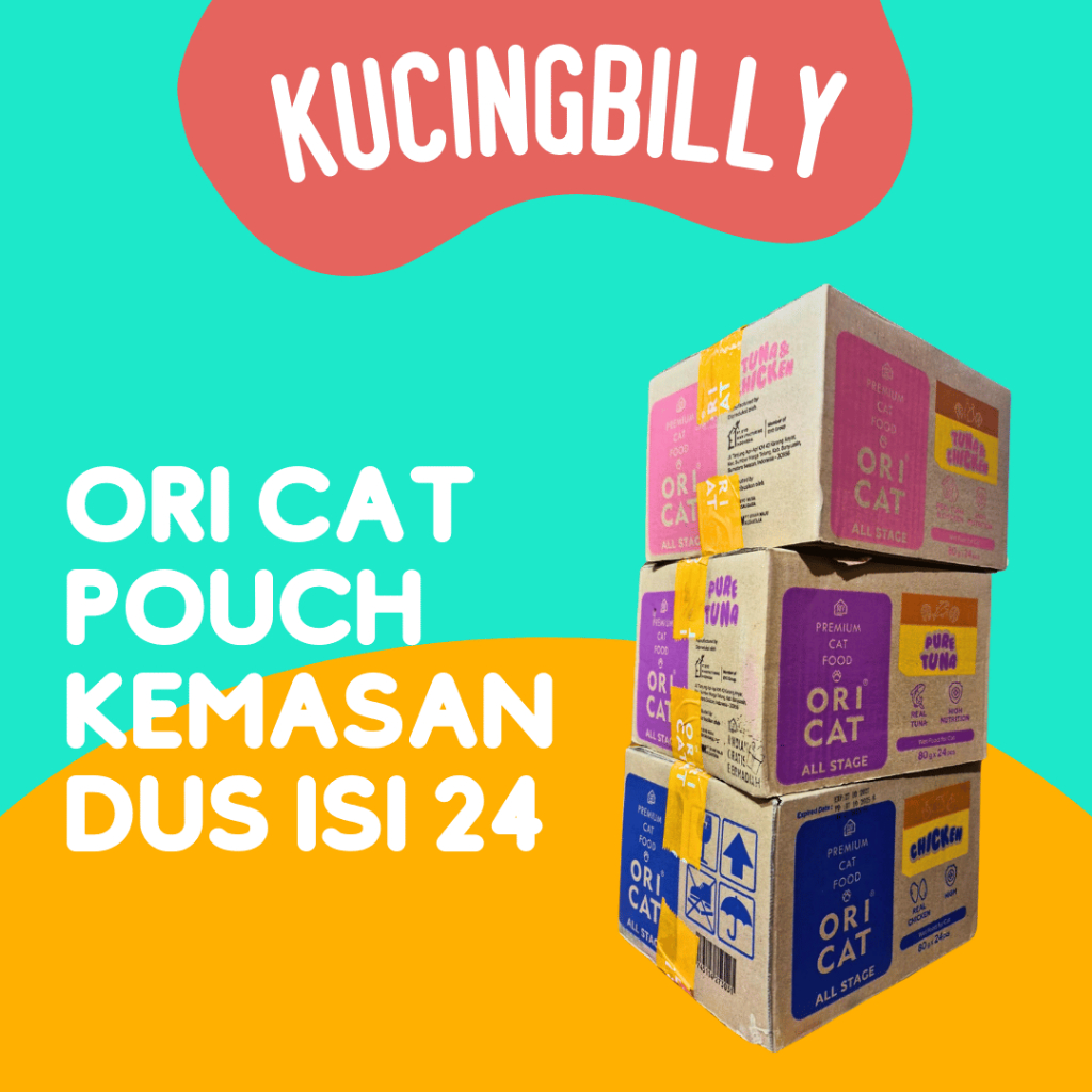 OPO Ori cat pouch kemasan dus isi 24 makanan kucing basah