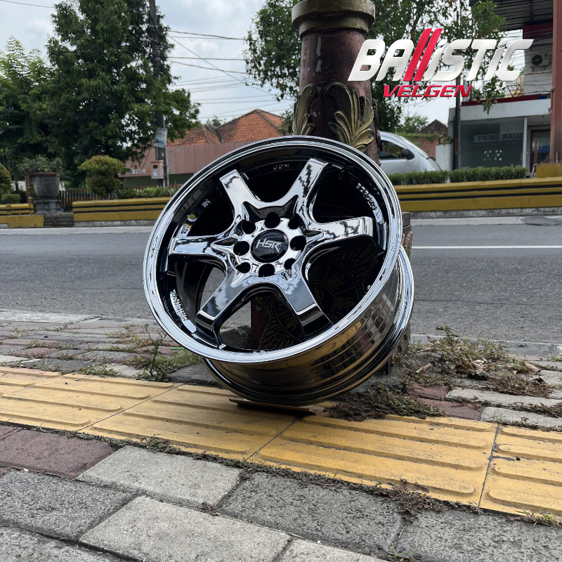Velg r16 Black Chrome Velg Jdm Hsr Sty Ring 16 Cocok Untuk Jaz Yaris Mobilio