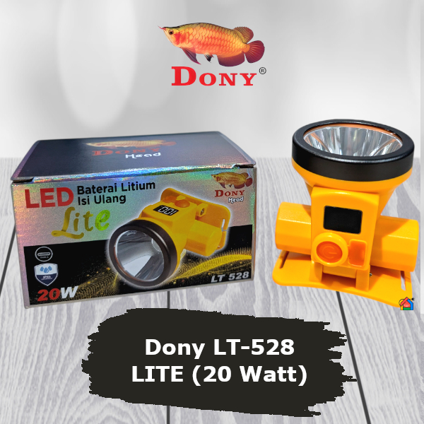 Senter Kepala Dony LT-528 Lite (20W) / Dony Senter Kepala LT 528 [Cahaya Putih/Kuning]