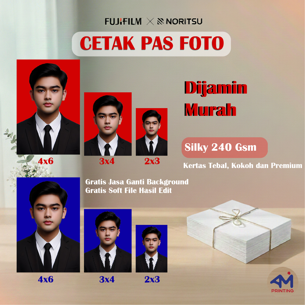 Cetak Pas Foto/Cetak Pas Photo/Print Pas Foto ukuran 2x3 3x4 4x6