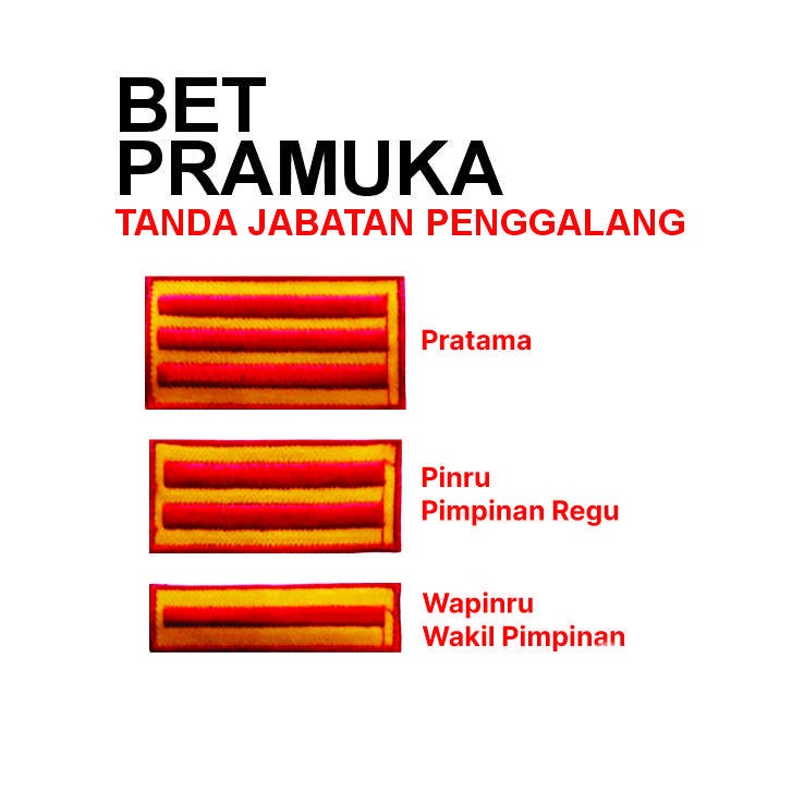 Bedge tanda jabatan PRAMUKA penggalang