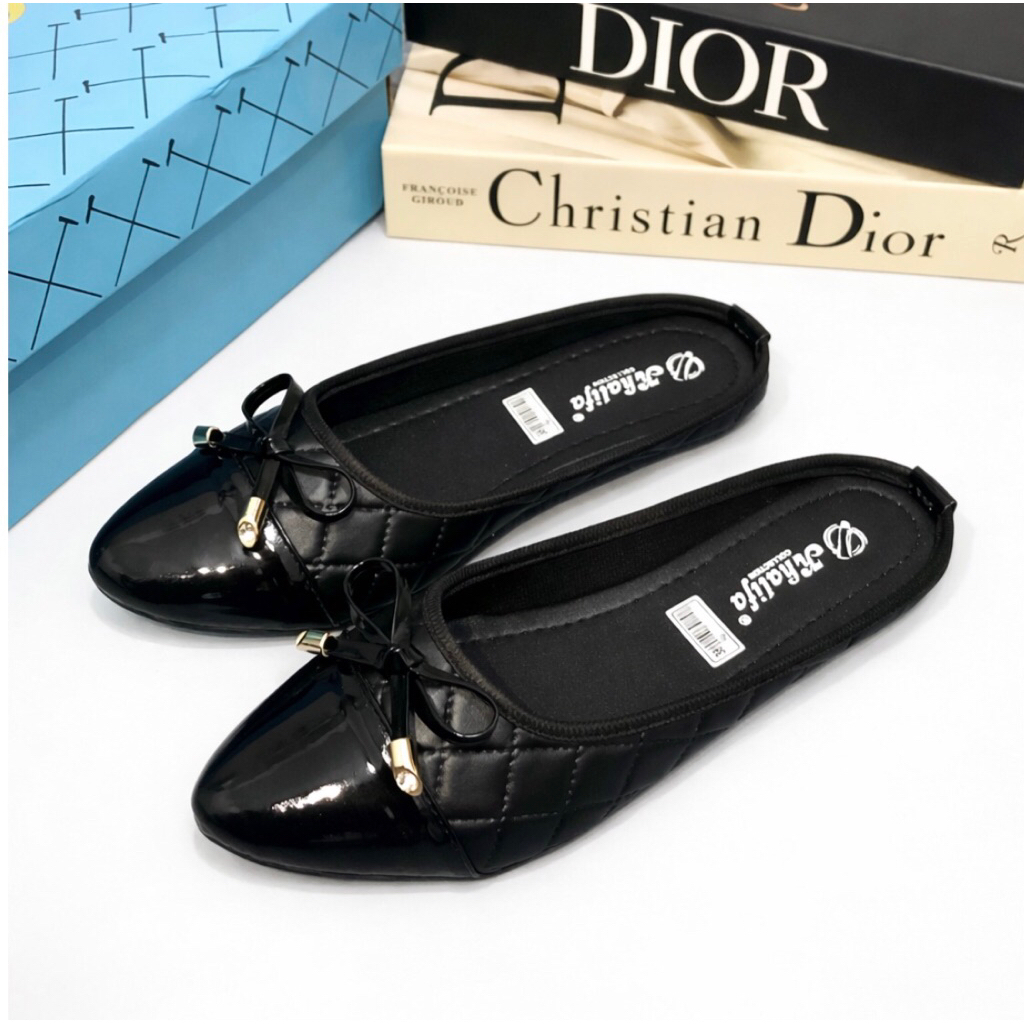 KHALIFA FLAT SENDAL SHOES WANITA ORIGINAL FULL BUSAH SOL KARET LENTUR PREMIUM