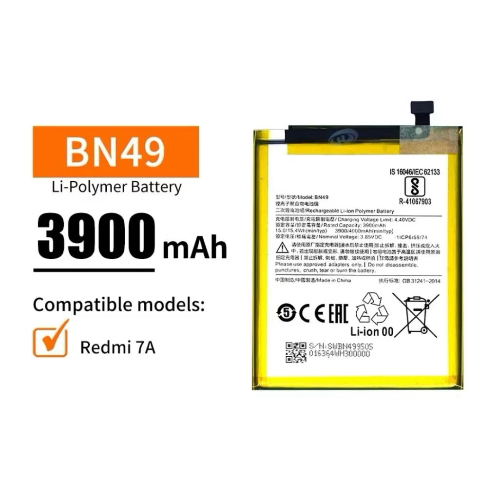 Baterai Batre  100% Redmi 7A Original - BN49