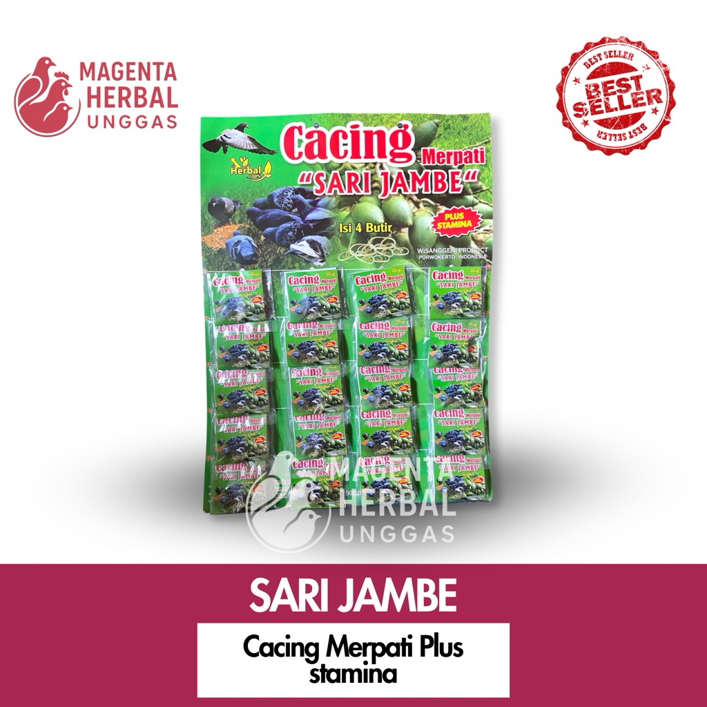 Obat Cacing Merpati | Sari Jambe | Cacing Merpati Sari Jambe Plus Stamina 100% Herbal