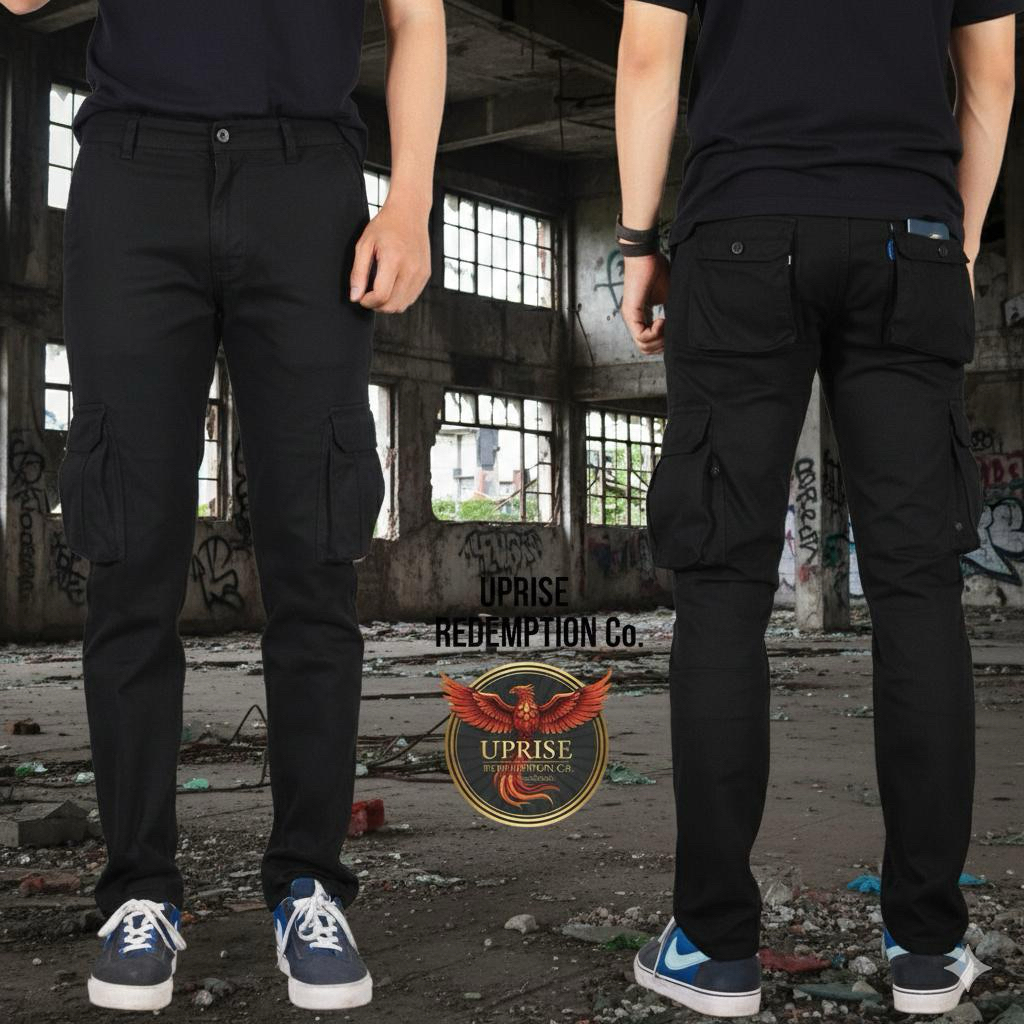 Celana Cargo Pria Bahan Katun Levis Tebal Premium UPRISEREDEMPTION. Co