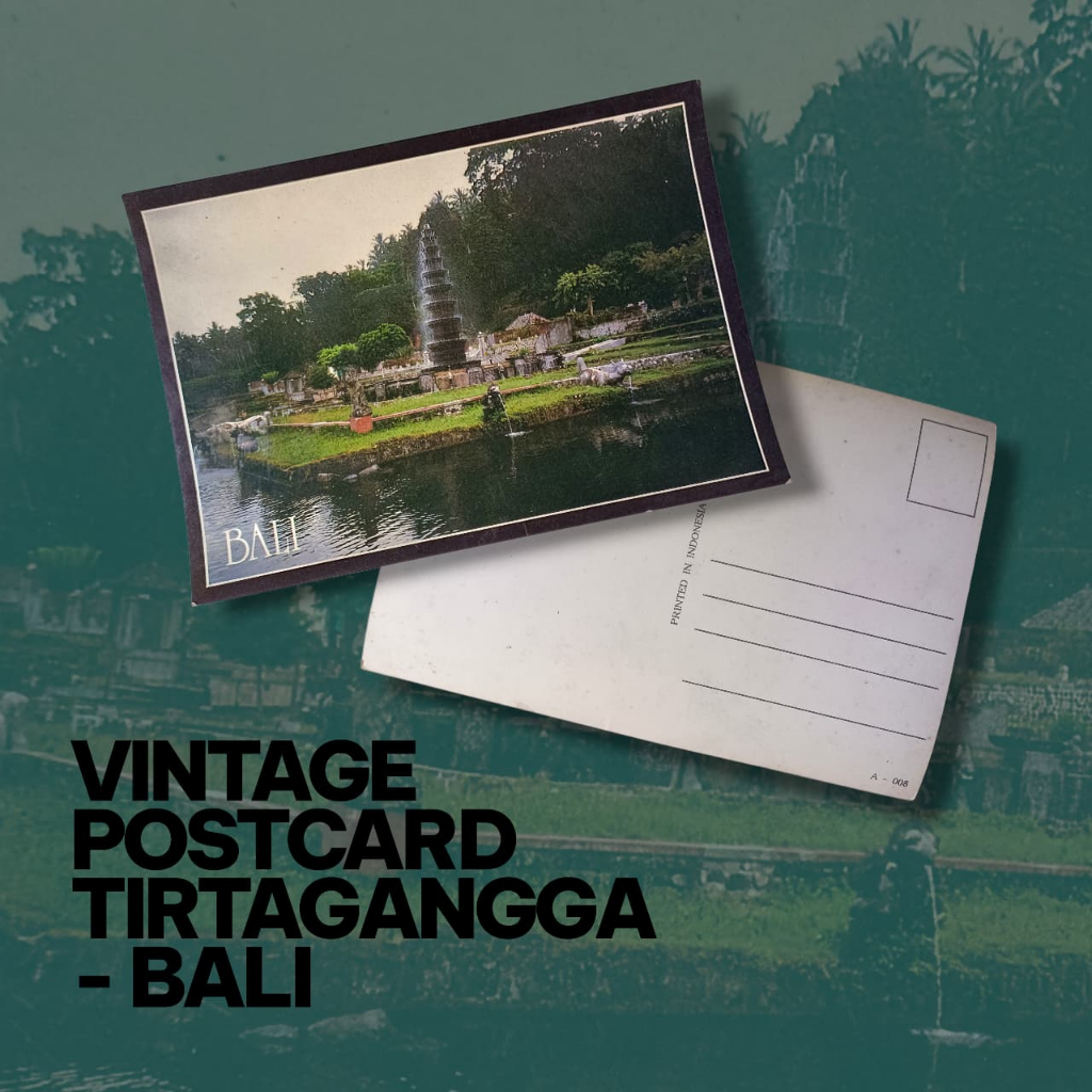 Kartu Pos Bali Tempo Dulu - Taman Tirtagangga Karangasem - Vintage Bali Postcard - Filateli