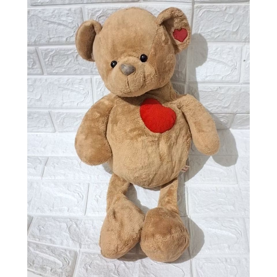 boneka domba kambing brand original nici hewan binatang bulu lembut halus pakai topi. domba coklat p