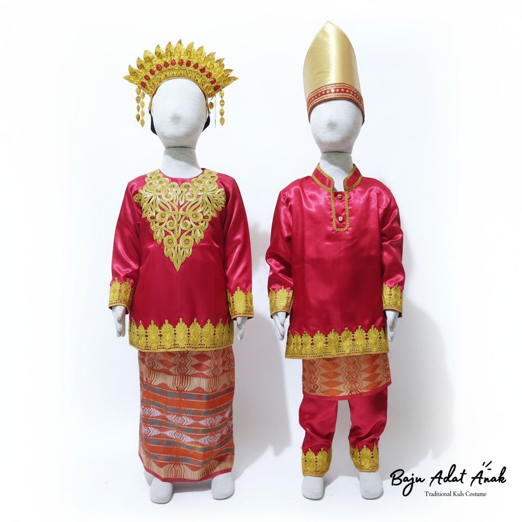 BAJU ADAT PADANG / BAJU ADAT MELAYU ANAK PEREMPUAN | BAJU ADAT MELAYU ANAK LAKI-LAKI | BAJU DAERAH P
