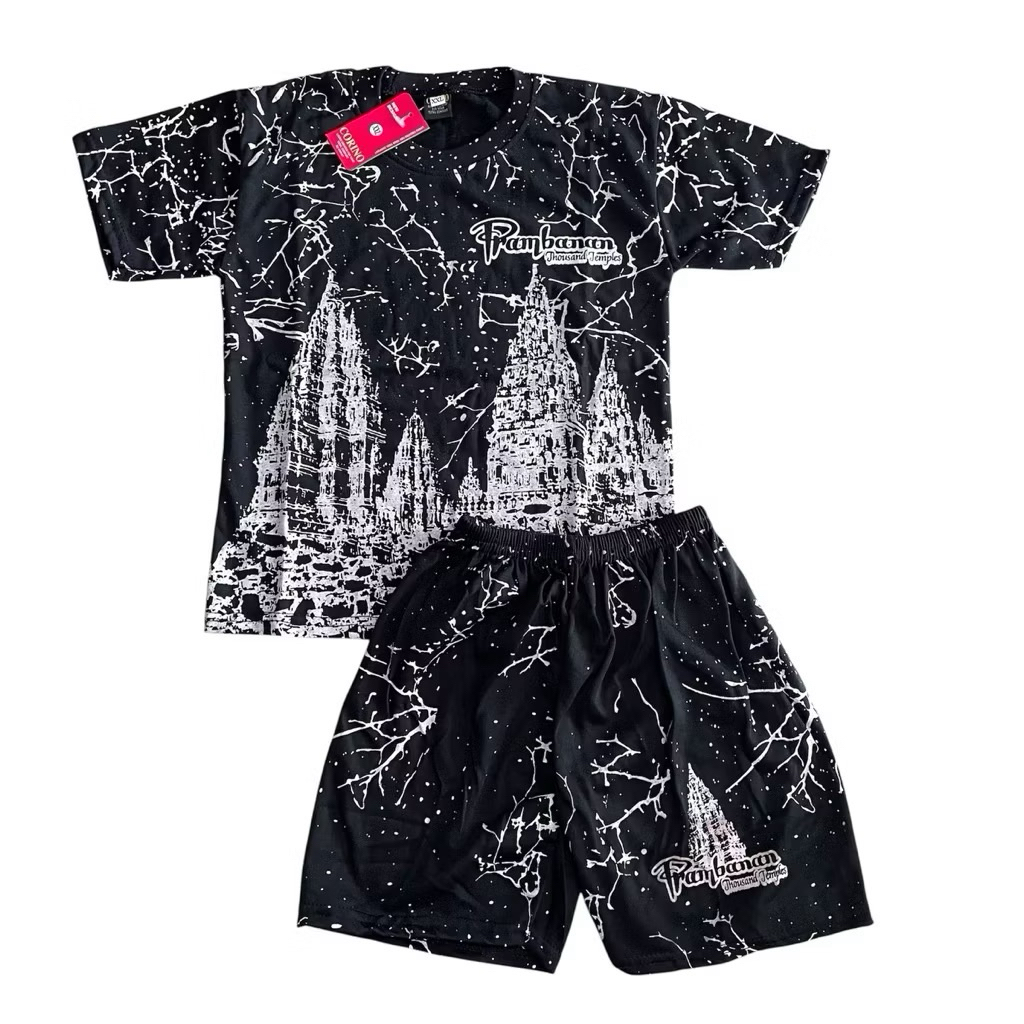 Kaos Anak Setelan Prambanan Hitam