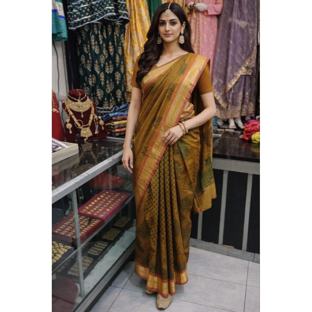 Saree Sari Siffon Chiffon Renda Bordir Original Radha Bahan Kain India Bollywood