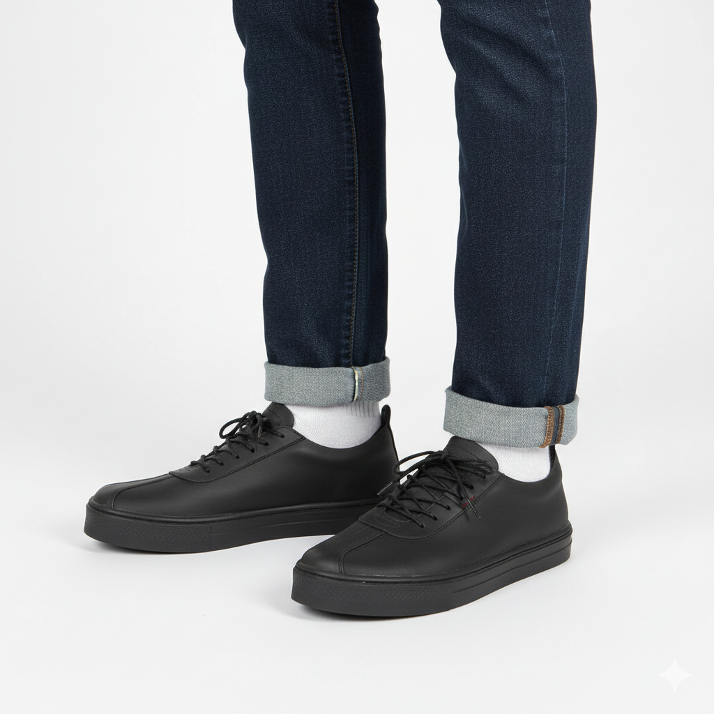 Bradleys Leon Black - Sepatu Kulit Pria | Sepatu Sneakers Casual Pria Original Kulit Asli