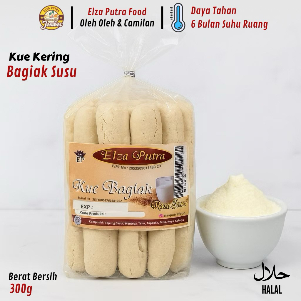 Kue Bagiak Rasa Susu Khas Banyuwangi Netto 300 gram