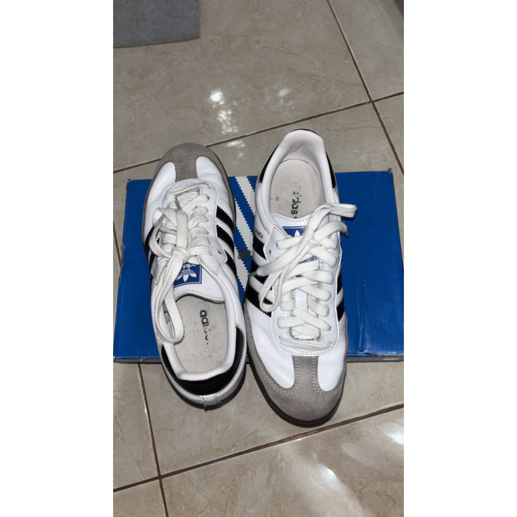 (PRELOVED/SECOND) Adidas Samba OG Cloud White Core Black Ori 100%