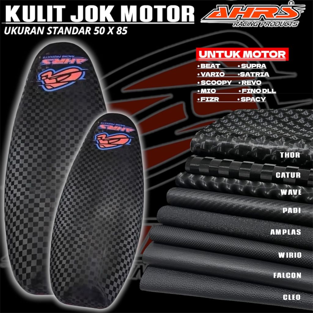 Kulit Jok Motor Standar Ukuran 50 x 85 Kulit Jok Ahrs Racing Model Terbaru Universal Semua Motor AHR
