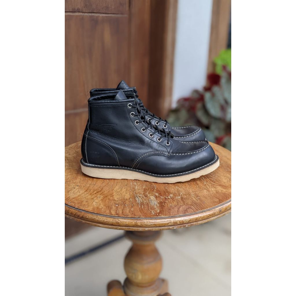 Redwing 8130 black chrome red wing moctoe boots usa